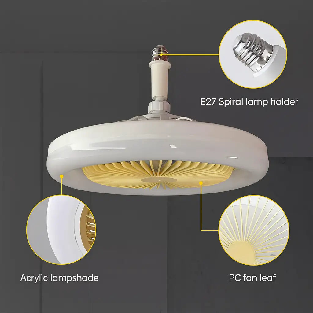 Ventilador de Techo Con Luz Led y Control