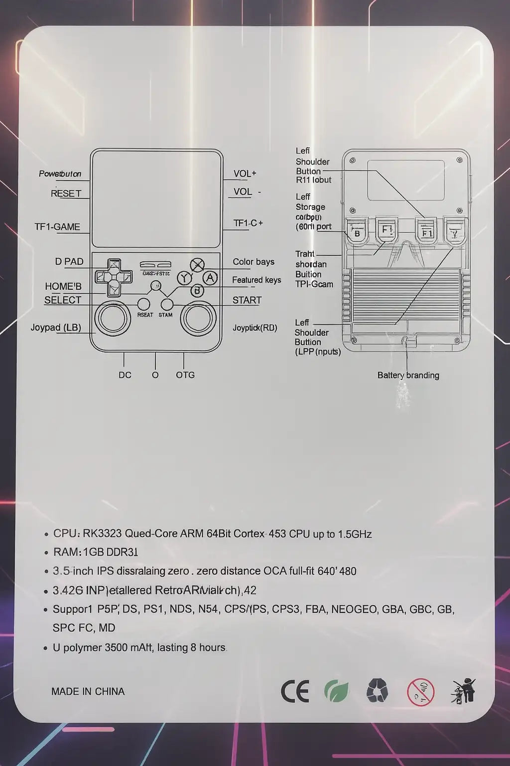 Consola Retro R36S Portátil