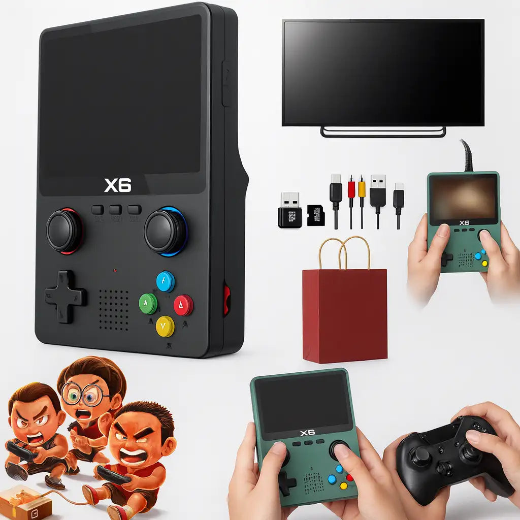 Consola de Videojuegos Retro 10.000 en 1 – Portátil, Joystick 3D, Conexión a TV