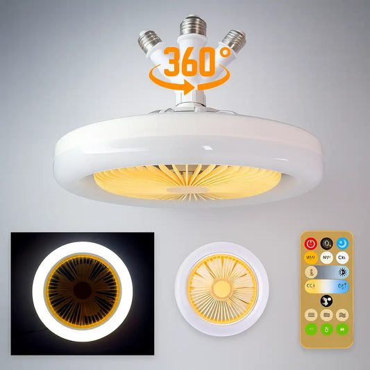 Ventilador de Techo Con Luz Led y Control