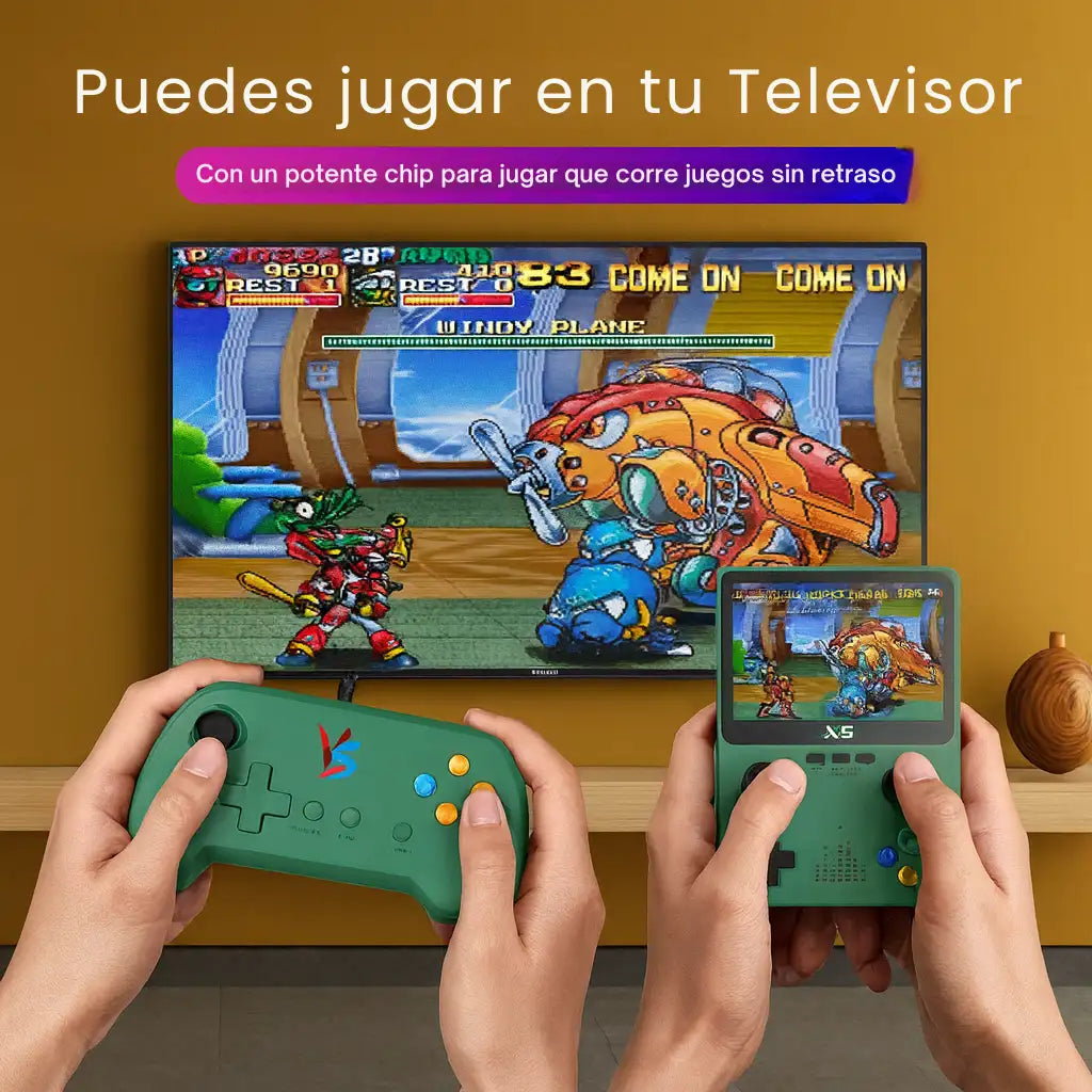 Consola de Videojuegos Retro 10.000 en 1 – Portátil, Joystick 3D, Conexión a TV