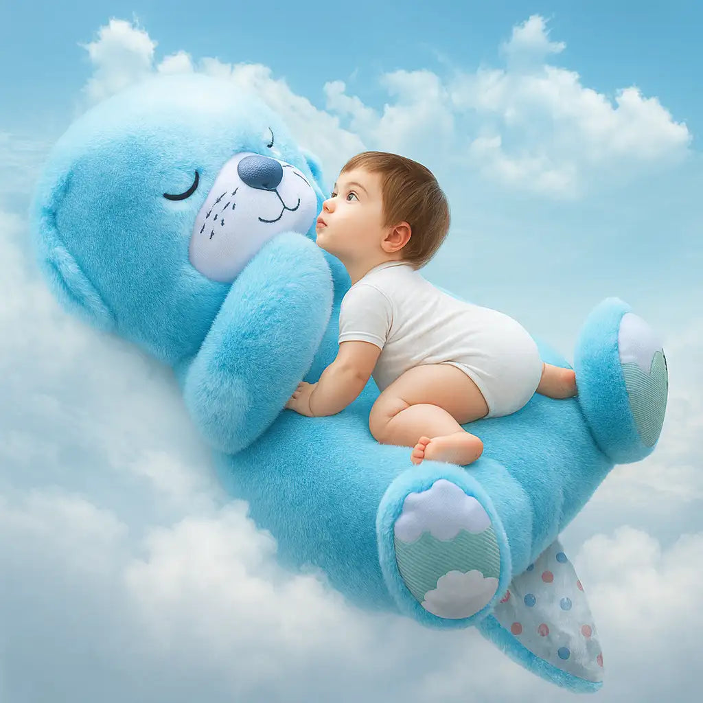 Nutria de Peluche Calmante Azul 