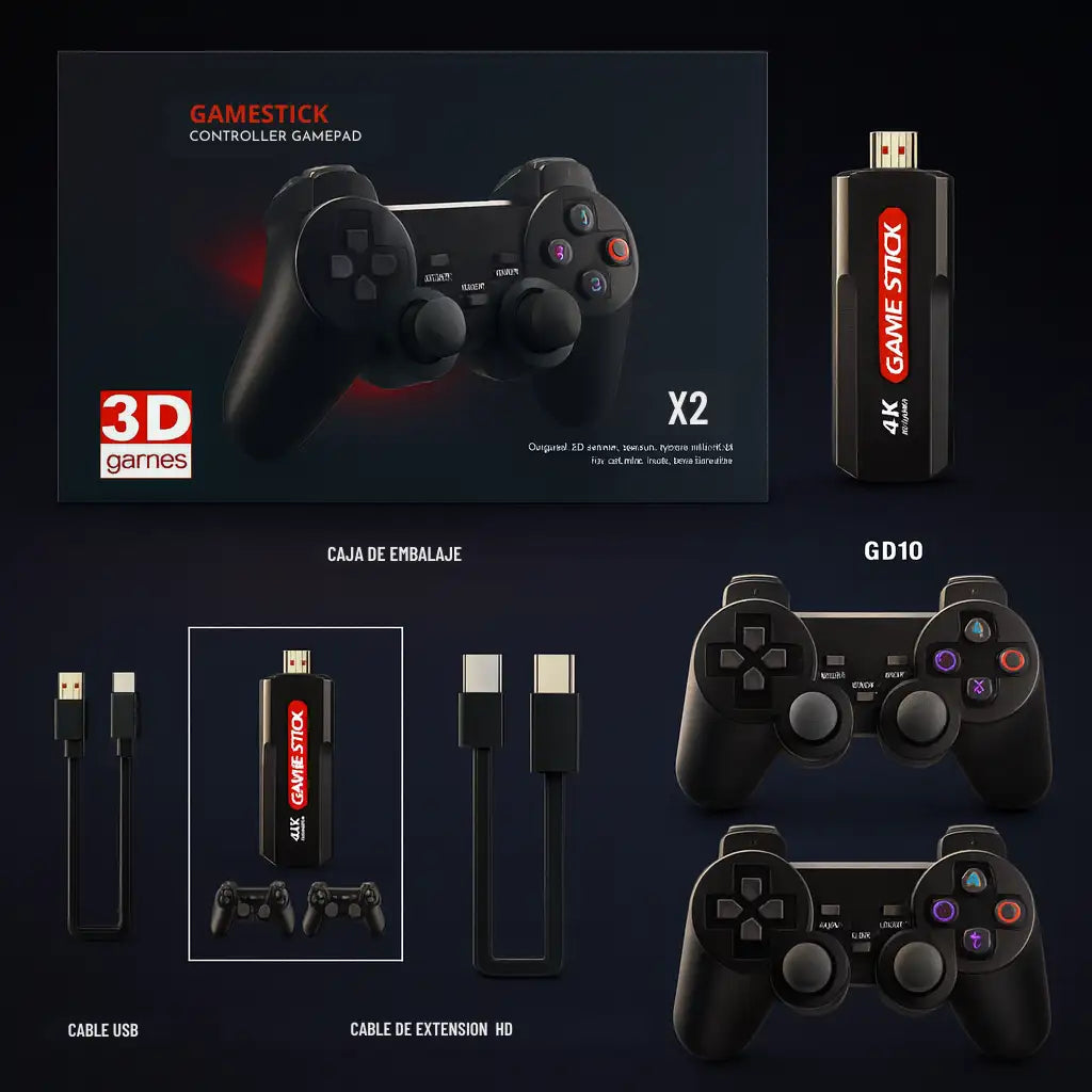 Consola Video Juego Retro Game Stick X2 4K – 128GB