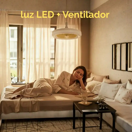 Ventilador de Techo Con Luz Led y Control